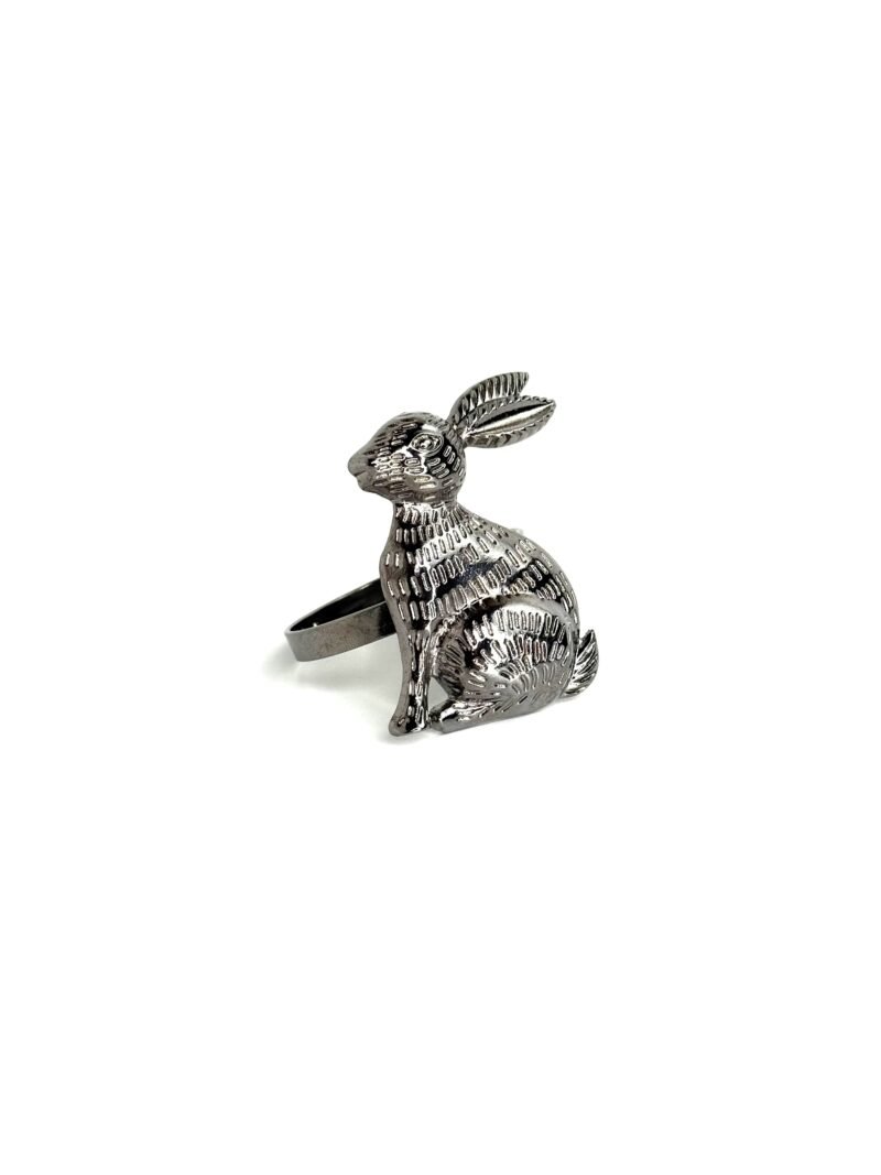 Stalo servetėlių žiedai "Silver rabbit" (2 vnt.) + DOVANA KIAUŠINIŲ LAIKIKLIAI (2 VNT.) - Image 4