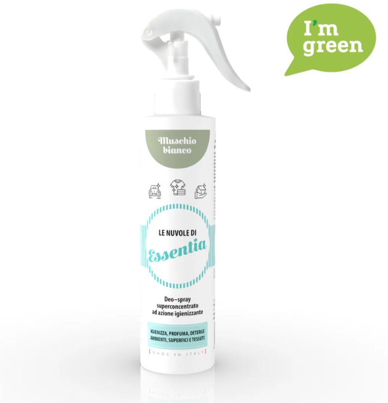 Essencia nature purškiamas - dezinfekuojantis namų kvapas: "Baltasis muskusas" 250 ml.