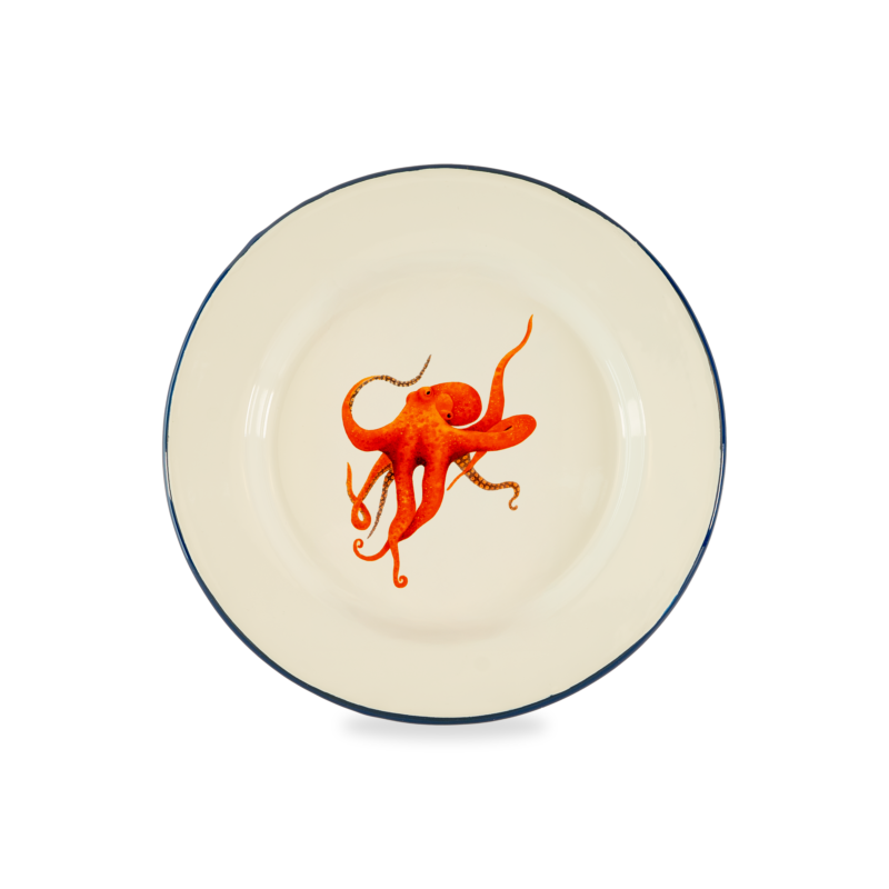 Emaliuota lėkštė "Octopus", 25 cm.