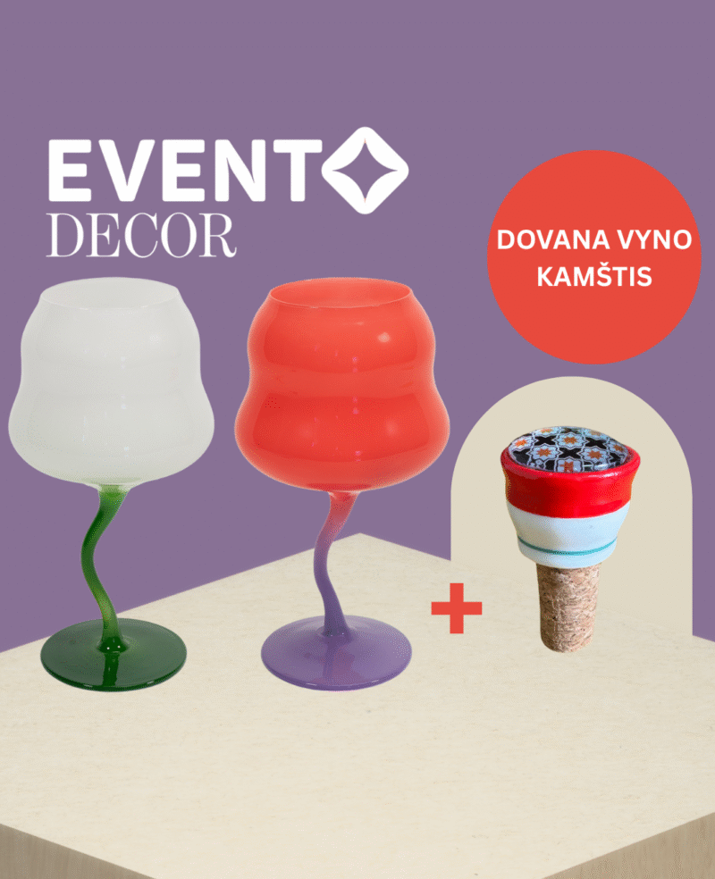 WD Lifestyle taurių komplektas (2 vnt.) + DOVANA VYNO KAMŠTIS