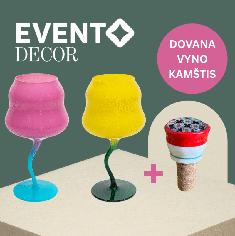 WD Lifestyle taurių komplektas (2 vnt.) + DOVANA VYNO KAMŠTIS
