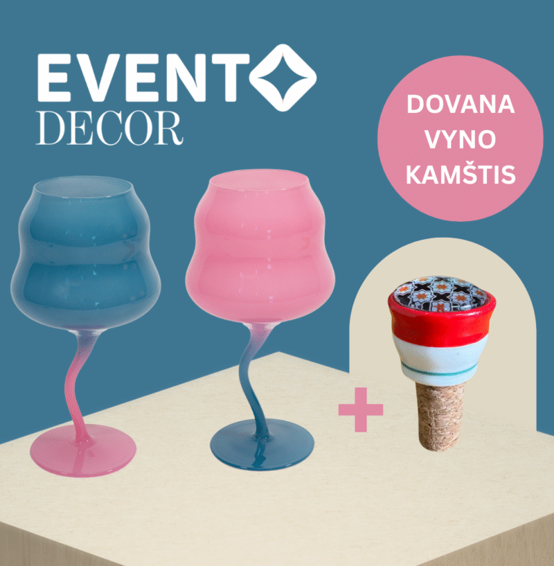 WD Lifestyle taurių komplektas (2 vnt.) + DOVANA VYNO KAMŠTIS