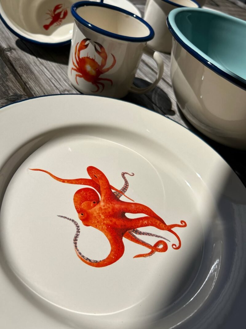 Emaliuotas metalinis puodelis "Seahorse", 350 ml. - Image 5