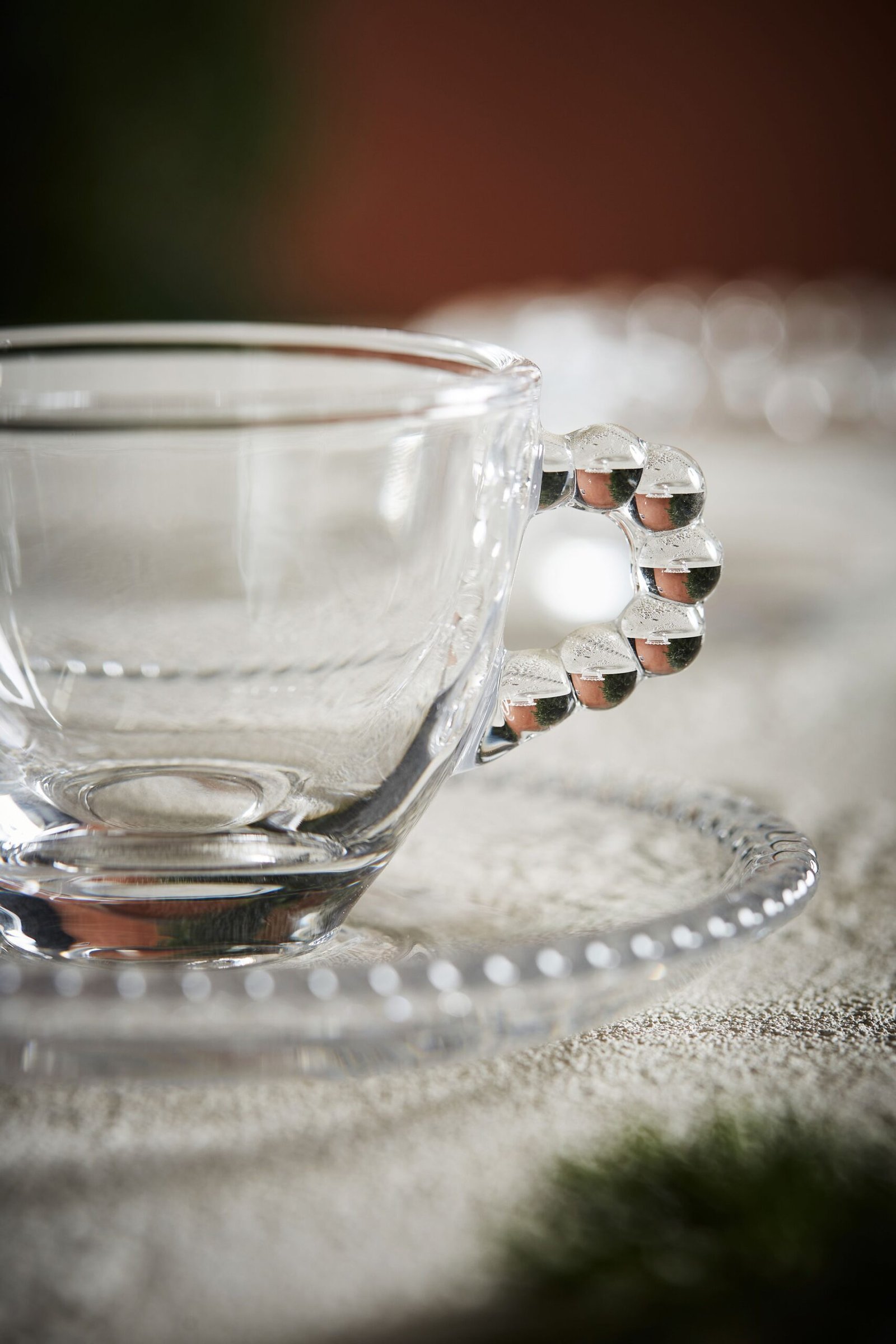 Arbatos puodelis ir lėkštutė su perlų motyvais 180 ml. - Image 3