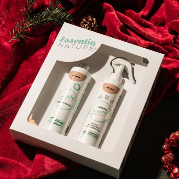 Dovanų rinkinys: Dezinfekuojantis namų purškiklis + Skalbinių parfumas 250 ml - Argan