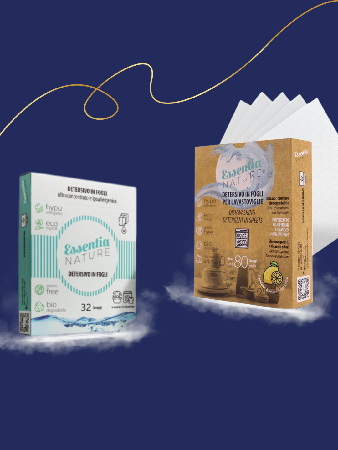 Ekologiškų skalbimo ir indaplovių juostelių rinkinys „Essentia Nature“