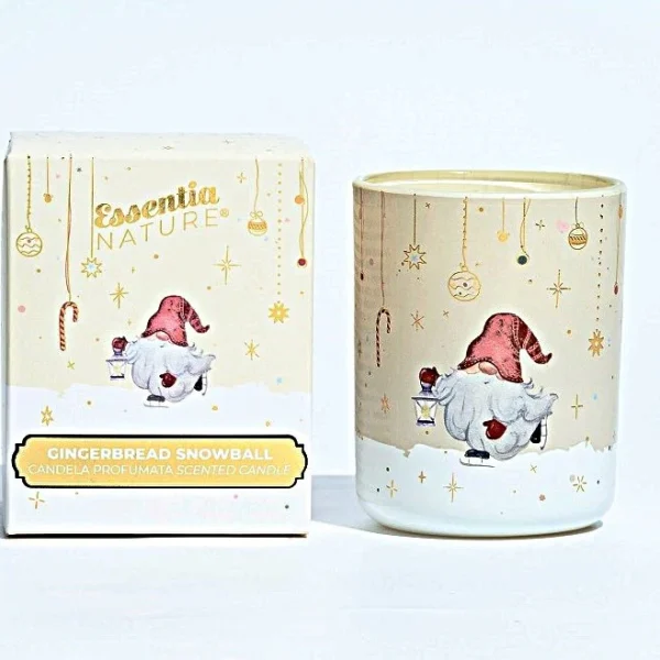 Sojų vaško žvakė "Elves Gingerbread Snowball" 100 gr.