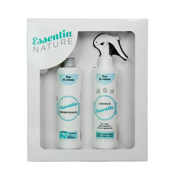 Dovanų rinkinys: Dezinfekuojantis namų purškiklis + Skalbinių parfumas 250 ml - Cotton Flower