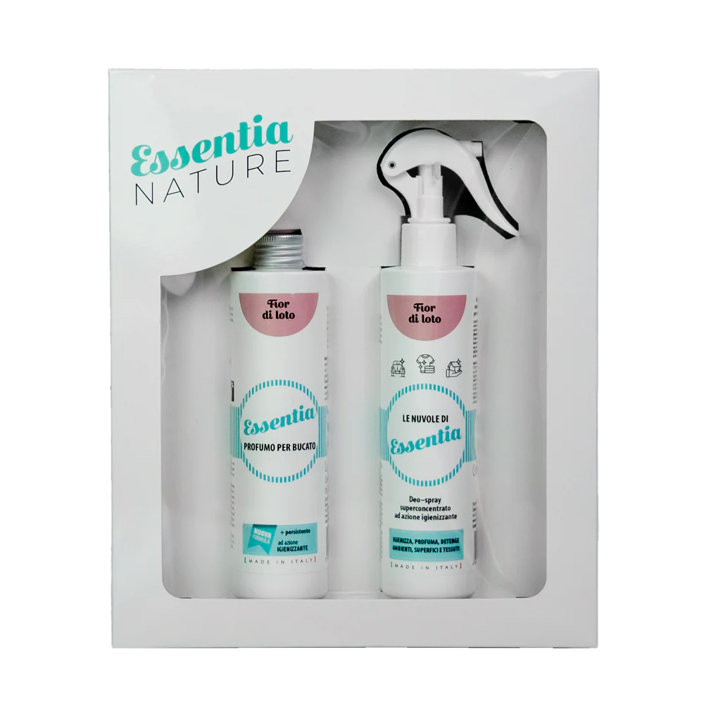 Dovanų rinkinys: Dezinfekuojantis namų purškiklis + Skalbinių parfumas 250 ml - Lotus flower