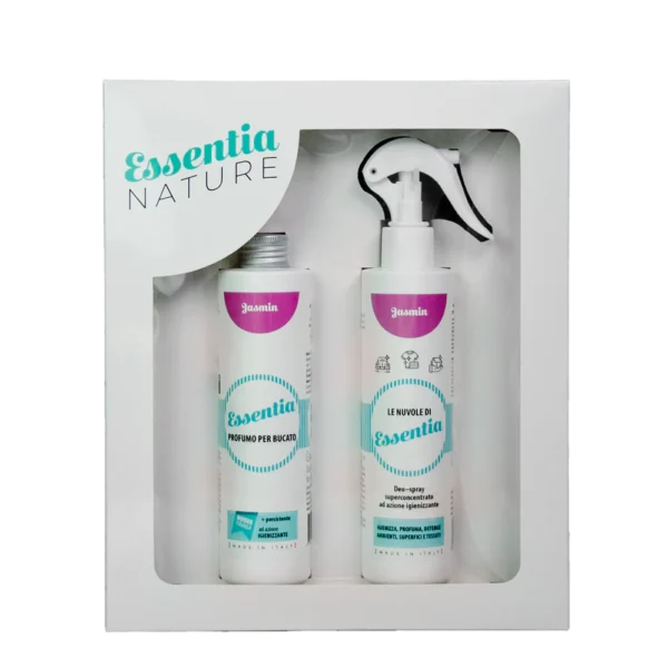 Dovanų rinkinys: Dezinfekuojantis namų purškiklis + Skalbinių parfumas 250 ml - Jasmin