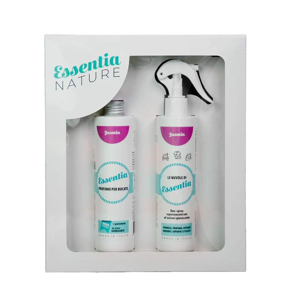 Dovanų rinkinys: Dezinfekuojantis namų purškiklis + Skalbinių parfumas 250 ml - Jasmin