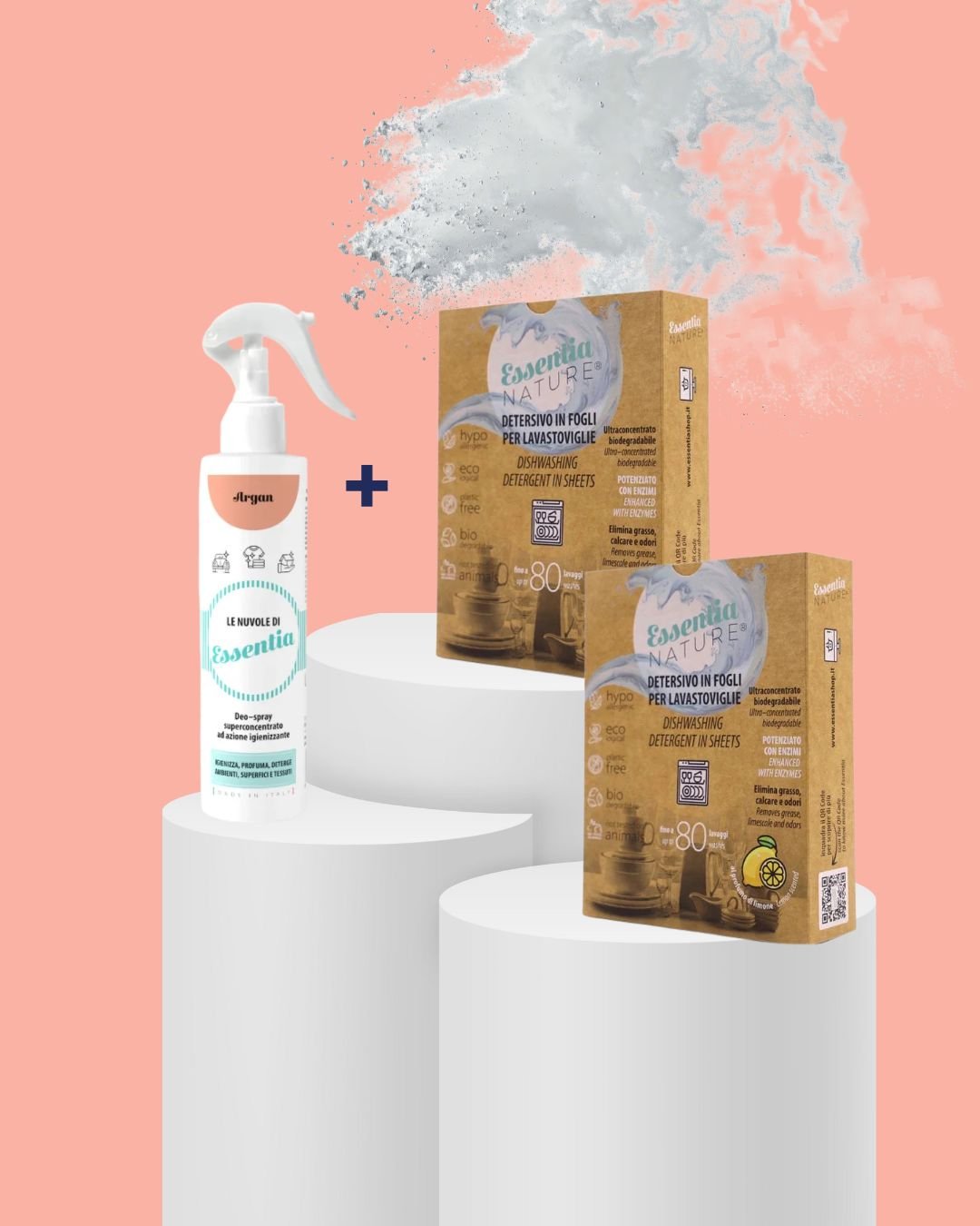 Ekologiškas rinkinys – 2 vnt. indaplovių juostelių + dezinfekuojantis namų kvapas - valiklis DOVANŲ